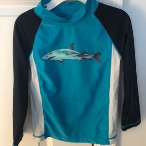 Boys Baby Gap Size 3 Shark Swim Shirt